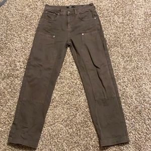 Brown pants, skate fit